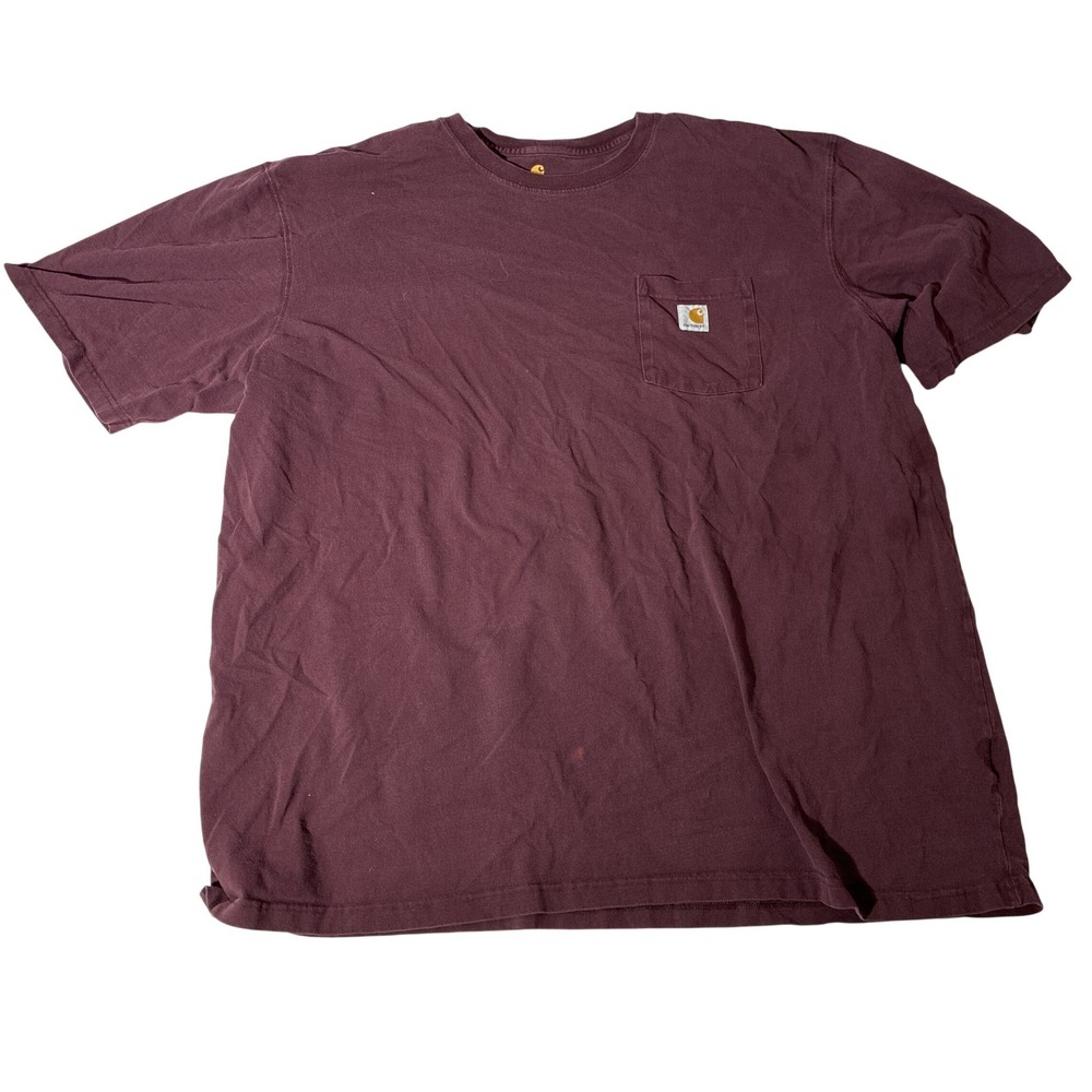 Carhartt K87 Mens 4XL Port Burgundy Pocket‎ T-Shirt Original Fit Heavyweight